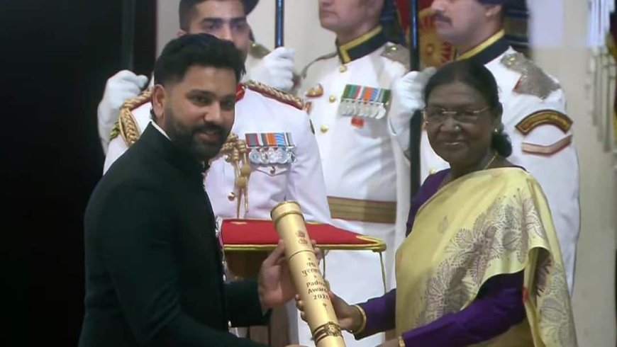 Watch: जिस दिन किया था डेब्यू, उसी दिन पद्मश्री से सम्मानित किए गए रोहित शर्मा, राष्ट्रपति ने दिया पुरस्कार