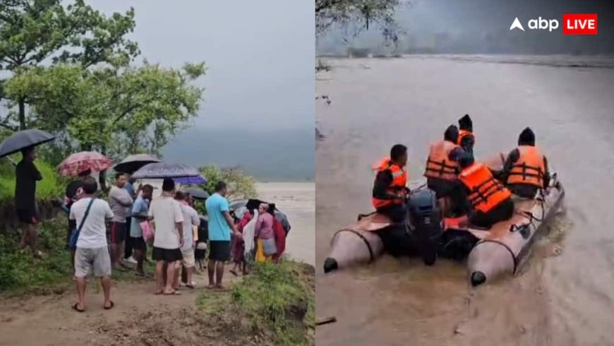 असम के धेमाजी में डिकारी नदी का रौद्र रूप, जोनाई में फ्लैश फ्लड से भारी तबाही, टापू पर फंसे कई लोग