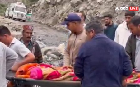 Himachal Pradesh News: उफनते नाले ने रोकी एंबुलेंस, मौत से जंग लड़ रही महिला को एलएनटी मशीन के बकेट में बैठाकर कराया पार