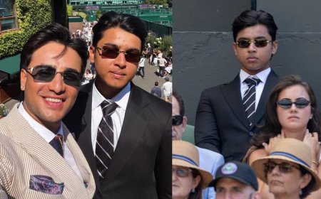 Wimbledon Final: वैभव सूर्यवंशी और अभिषेक शर्मा पहुंचे विंबलडन, सूट-बूट में लग रहे एकदम हीरो; साथ में 'सिक्सर किंग'