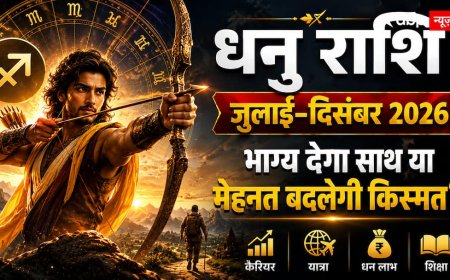 Half Year Horoscope 2026: धनु राशि वालों, अगले 6 महीने खोल सकते हैं सफलता के नए रास्ते! पढ़ें जुलाई-दिसंबर 2026 का राशिफल