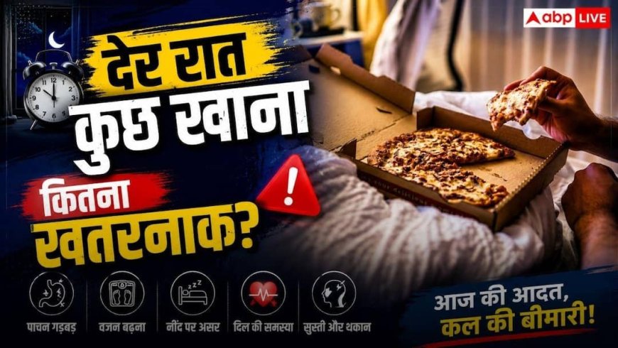Late Night Eating: रात में देर से खाना खाने की आदत सेहत को कैसे नुकसान पहुंचाती है? एक्सपर्ट से समझिए पूरी बात