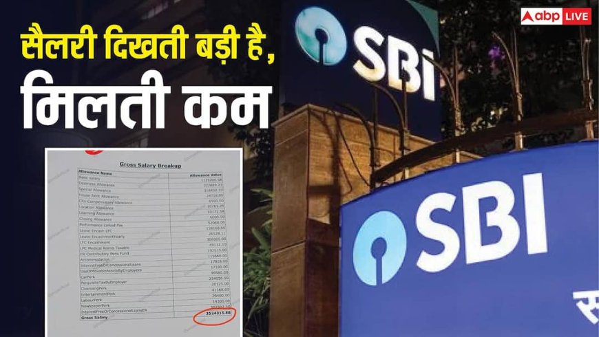 SBI Manager Salary: कागज पर 35 लाख रुपए, हाथ में कितना? SBI मैनेजर की सैलरी स्लिप देख घूम गया लोगों का सिर