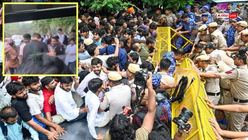 हिंसक हुआ CJP का प्रदर्शन, abp न्यूज टीम पर अटैक, पुलिस की गाड़ियों को भी बनाया निशाना