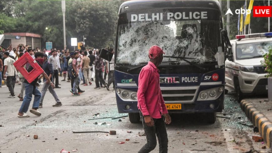 CJP प्रदर्शन में बवाल: 118 पुलिसकर्मी घायल, हिरासत में 78 प्रदर्शनकारी, कई गाड़ियों को नुकसान