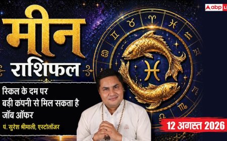 Aaj ka Meen Rashifal 12 August 2026: बड़ी कंपनी से मिल सकता है जॉब ऑफर, बढ़ेगा आत्मविश्वास