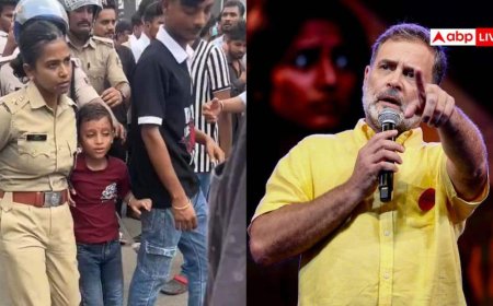 स्टूडेंट्स प्रोटेस्ट के दौरान मासूम को पुलिस ने पकड़ा, राहुल ने रि-शेयर किया वीडियो