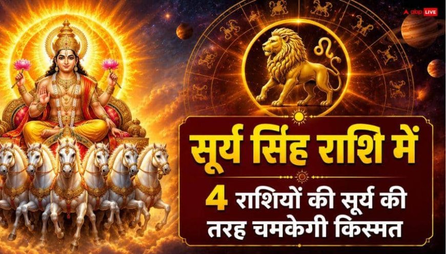 Surya Gochar 2026: सूर्य अपनी ही राशि सिंह में, अगले 30 दिन सत्ता, पद और प्रतिष्ठा के मामलों में किन राशियों के लिए महत्वपूर्ण?