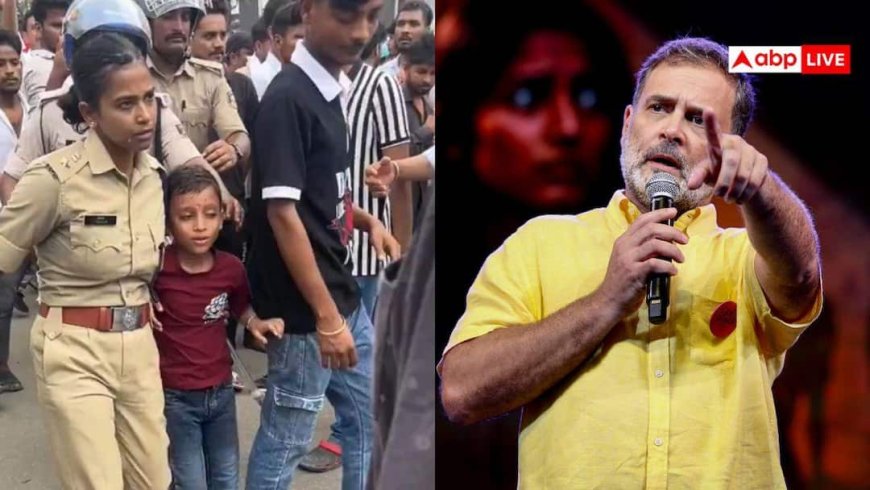 स्टूडेंट्स प्रोटेस्ट के दौरान मासूम को पुलिस ने पकड़ा, राहुल ने रि-शेयर किया वीडियो