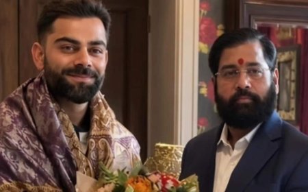 इंग्लैंड गए एकनाथ शिंदे ने विराट कोहली से की मुलाकात, जानें क्या हुई बात