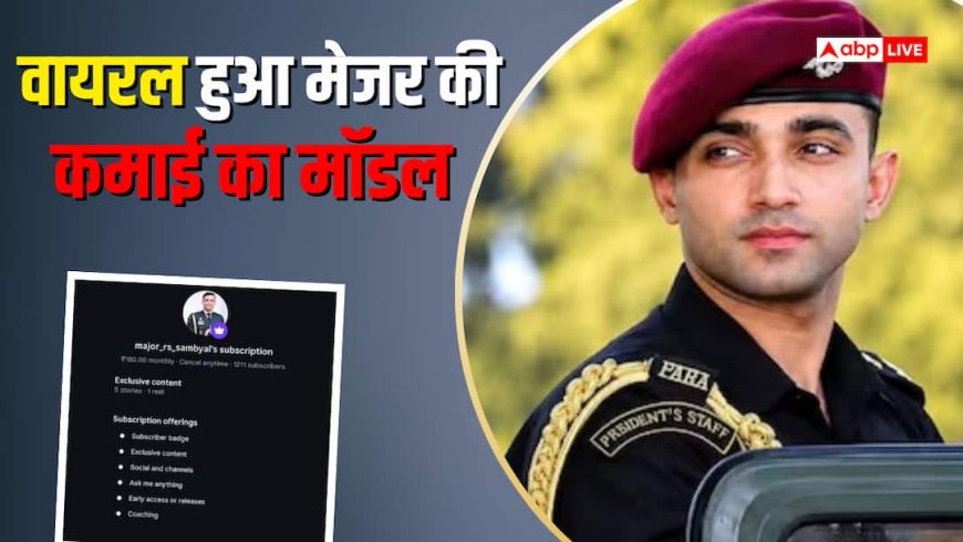 सिर्फ 199 का सब्सक्रिप्शन और लाखों का मुनाफा, मेजर ऋषभ संब्याल का इनकम मॉडल जानें