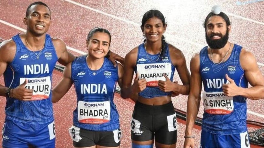 नेशनल रिकॉर्ड के साथ रिले टीम ने जीता पदक, बारिश में दौड़ लगाकर रचा इतिहास