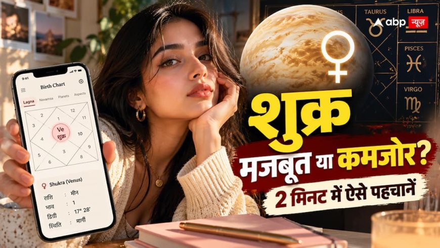 आपकी कुंडली में शुक्र मजबूत है या कमजोर? फोन से 2 मिनट में ऐसे करें चेक