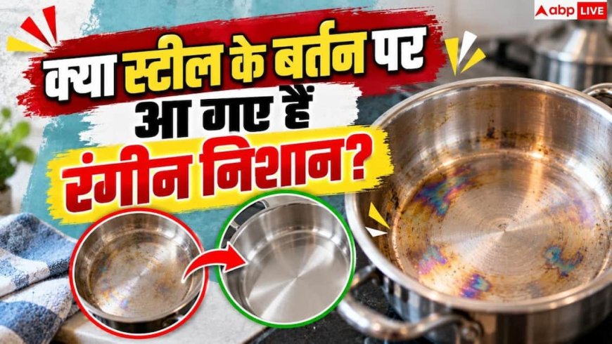 Stainless Steel Utensil Cleaning: क्या स्टील के पैन में दिख रहा है इंद्रधनुष? 1 मिनट में करें साफ