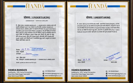 HANDA BANGLES ने जारी किया स्पष्टीकरण: “हम केवल 24 कैरेट गोल्ड प्लेटेड ज्वेलरी का करते हैं कारोबार”