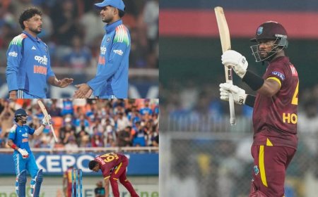 IND vs WI 3rd ODI Highlights: 351 रन बनाकर हारा भारत, तीसरे वनडे में शाई होप ने अकेले वेस्टइंडीज को दिलाई जीत
