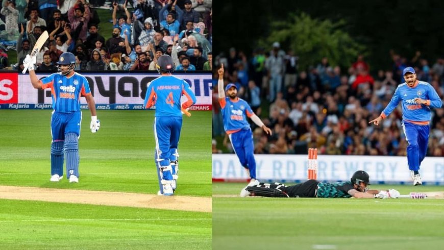 IND vs NZ 1st T20 Highlights: क्राइस्टचर्च में भारत ने रचा इतिहास, न्यूजीलैंड में सबसे बड़ा रन चेज़; नमन धीर ने पलटी बाजी