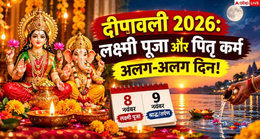 Diwali 2026: 8 नवंबर को लक्ष्मी पूजा और 9 को अमावस्या स्नान-दान, जानें क्यों अलग-अलग दिन होंगे दोनों पर्व